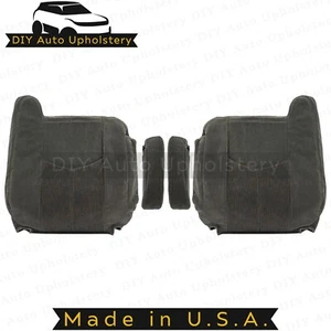 2003-2007 For Chevy Silverado Driver/Passenger Top/Armrest Cloth Covers Dk Gray - Picture 1 of 16