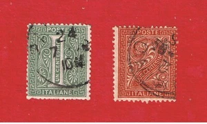 Italy #24-25  F-VF used  Numerals   Free S/H - Picture 1 of 1