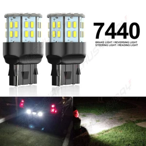 7440 7441 LED Back Up Reverse Light Bulbs Cool White 6000K Extremely Bright 2pcs - Foto 1 di 9