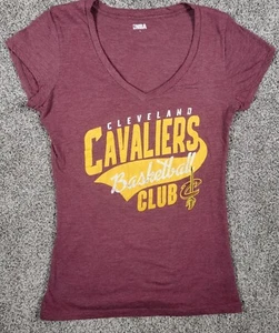 NBA Cavaliers T-Shirt Damen Large Maroon Cleveland Basketball V-Neck - Bild 1 von 9