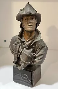 John Chalk Bronze Cast Feuerwehrmann Statue 8" - 1985 - Bild 1 von 8