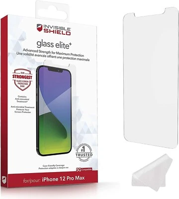 Protector de pantalla ZAGG InvisibleShield Glass Elite+ para iPhone 12 Pro Max Foto 1 de 4