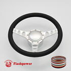 14" Billet 9 Hole Steering Wheel Kit Satin Anodized W/ Horn Button & Adapter