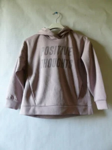 ZARA GIRLS COMFORTABLE PURPLE POSITIVE THOUGHTS SWEATSHIRT SIZE 8 - Picture 1 of 3