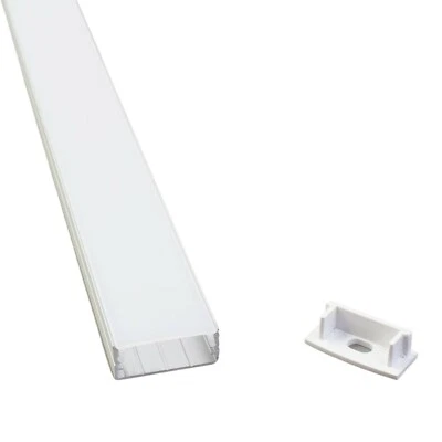 6pk WIDE ALUMINUM CHANNEL WITH COVER FOR LED STRIP LIGHT FIT UP TO 20MM STRIP - Image 1 of 4