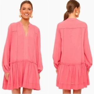 Biesen Pomander Place Ophelia Kleid S rosa Ballonärmel Stufen Boho Resort - Bild 1 von 10