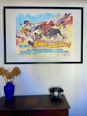 Walt Disney HERBIE GOES BANANAS Original 1980 Vintage Quad Film Poster VW BEETLE - Image 1 of 4