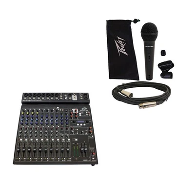 Peavey PV14 BT Pro Audio DJ Bluetooth 14 Channel Mixer & PVi 100 Microphone New - Image 1 of 3