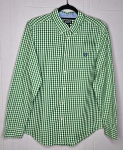 Camisa CHAPS Niños Verde Cuadros GUINGAH Manga Larga Abotonada Talla XL (18-20) - Imagen 1 de 11
