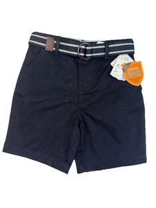 Gymboree Toddler Boys’ Black Chino Shorts With Web Belt NWT Size 3T - Picture 1 of 5