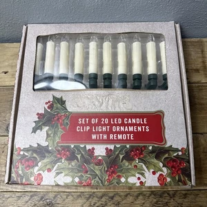 20 Stück Christbaumkerzen Lichter flackernd, Clip auf Kerze Batterie OVP - Bild 1 von 7