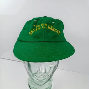 Vintage Little League Mighty Green Sluggers Baseballmütze Kappe grün Filz Keep 58 - Bild 1 von 8