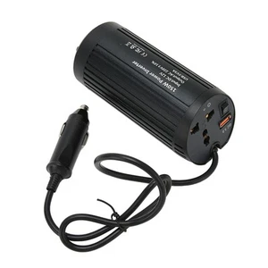 150W Cup Holder Inverter 150W Continuous Power 300W Surge Peak Power DC 12V T CB - Afbeelding 1 van 24