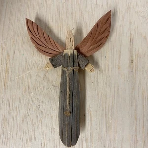 Hector Rascon 2014 Cottonwood Engel • Handarbeit • signiert vom Künstler • 8" • Santo - Bild 1 von 9