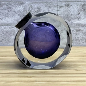 Rare Vtg Correia Signed Limited Edition Purple Art Glass Perfume Bottle 370/500 - Picture 1 of 8