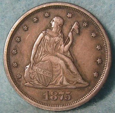 1875-S Twenty Cent Piece Choice High Gade Old US Silver Coin - Image 1 of 4