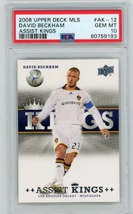 2008 cubierta superior MLS FÚTBOL DAVID BECKHAM ASSIST KINGS PSA 10 GEMAS COMO NUEVO LA GALAXY - Imagen 1 de 2