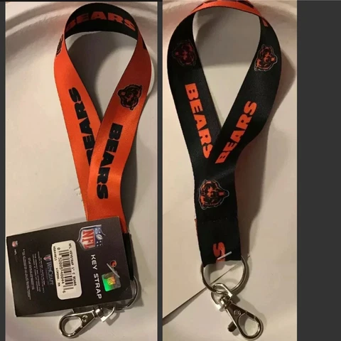Chicago Bears Wincraft NFL Key Strap NEW.  1 Piece. Double Sided Cover