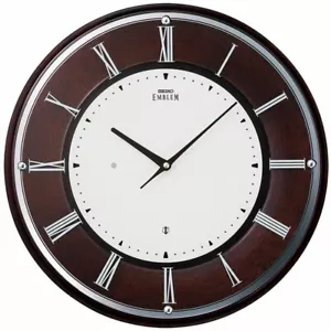 Seiko Orologio Orologio da Parete EMBLEMA HS540B Analogico Marrone Giappone - Foto 1 di 4