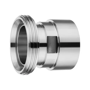 Adaptador de acero inoxidable IBC S60x6 - Rosca de tubo de leche boquillas DIN11851 (SS316L) - Imagen 1 de 3