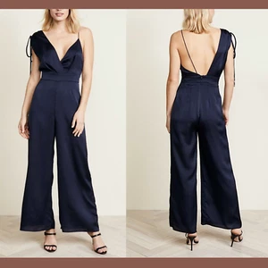 Keepsake The Label I've Got You Navy Blue Asymmetrical Jumpsuit Size M - Picture 1 of 6