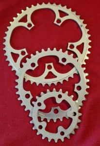 Catena Campagnolo MTB, Set, 24/36/46 Denti, Alluminio, 110mm Standard, NOS - Foto 1 di 3