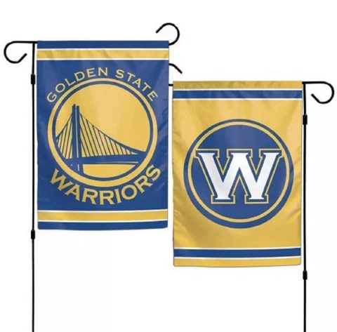 Golden State Warriors 2 Sided 12.5" x 18" Garden Flag [NEW] NBA Banner Sign Yard Cover