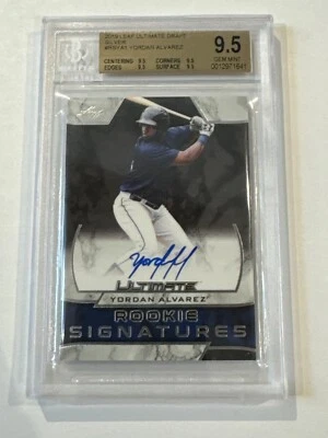 2019 Leaf Ultimate Draft Silver #RSYA1 Yordan Alvarez RC BGS 9.5 10 Auto - Image 1 of 2