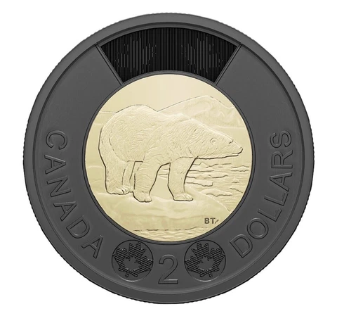 2022 Canada Black Ring Solemn Toonie $2 commemorates Queen  - from roll Cover