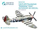 Decalcomania A Colori 3D Per Interni P-47D Thunderbolt Bubbletop 1:32...