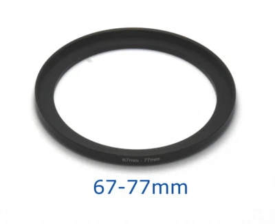 Lens filter adapter ring 67-77mm step-up DSLR Nikon Canon universal professional - Image 1 of 3