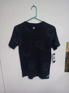 NWT Adidas, Boys Black Emoji T-Shirt Size Large, 14/16 - Picture 1 of 5