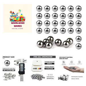 2 Pieces 1/2".5'' Steel Bearing Balls Precision Bearing Steel Ball Assortment... - Picture 1 of 8