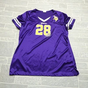 Adrian Peterson Jersey Shirt Womens Large Minnesota Vikings #28 Running Back - Picture 1 of 6