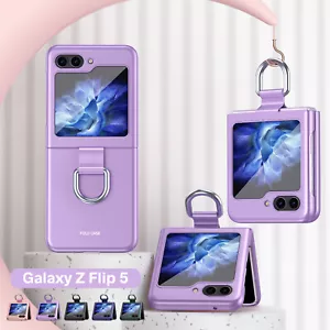 For Samsung Galaxy Z Flip 6 5 43 5G Shockproof Case Matte Ring Holder Slim Cover - Picture 1 of 20