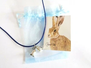 DOUBLE 'BELL' CHARM PENDANT / NECKLACE - WITH GIFT CARD AND BAG - Foto 1 di 3