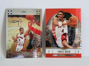 Lot 2 NBA Cards Chris Bosh Toronto Raptors Topps Chrome Finest - Picture 1 of 7