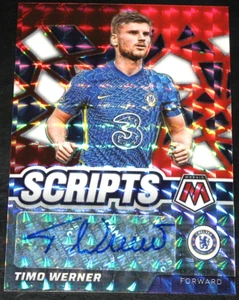 2021-22 Panini Mosaic Premier Timo Werner Scripts Auto Choice Fusion Red Prizm - Imagen 1 de 3