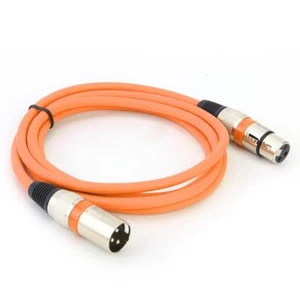 5.9ft DMX Stage DJ Cable XLR 3Pin Male to Female Connector Wire (Orange) - Picture 1 of 11