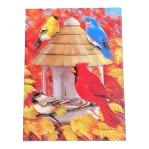 NEW Rain or Shine Garden Flag 12.5” x 18” - Four Birds on a Bird House #5102451 - Picture 1 of 3