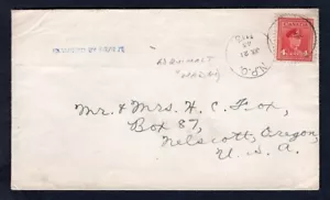 Canada WW2 Military 1943 NPO 1113 Censored Cover to Nelscott Ore USA. RCN Navy - Picture 1 of 2