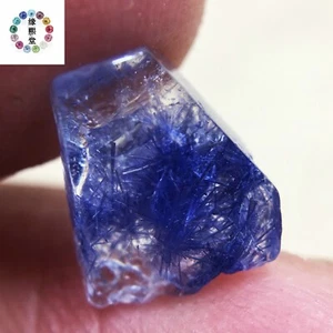 2.3Ct Very Rare NATURAL Beautiful Blue Dumortierite Quartz Crystal Specimen - Foto 1 di 6