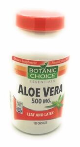 Aloe Vera Supplement -Digestion, Joints,Vibrant Skin 500 Mg.180 Capsules Organic