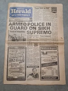Bedford Herald Newspaper 31st December 1987 New Years Eve Historic News Paper - Picture 1 of 4