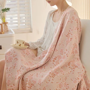 Pure Cotton Blanket Double Faces Soft Thin For Summer Multi Size Gauze Bed Cover - Picture 1 of 26