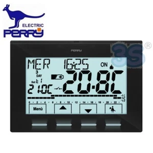 Perry 1CRCR028A - Cronotermostato digitale a parete serie NEXT a batteria color  - Imagen 1 de 2