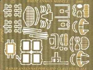 White Ensign Models 1/72 Gato Class Radar & Antenna Photoetch Enhancement P... - Foto 1 di 1