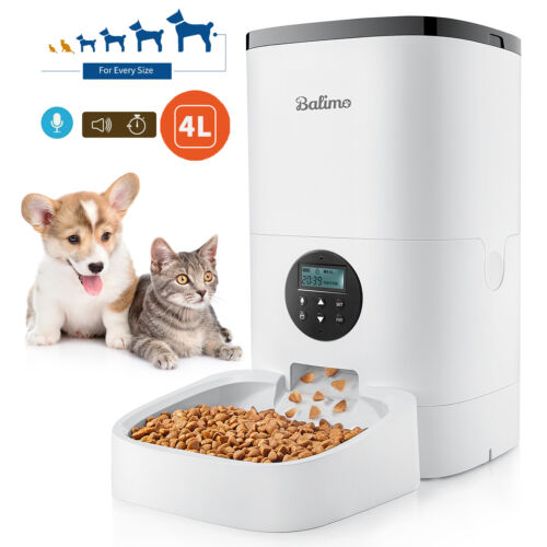 4L Automatischer Futterspender Futterautomat Pet für Hund und Katze mit Timer 