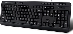 AKB-132HB Multimedia USB Keyboard with 3 Hubs, Black - Picture 1 of 12