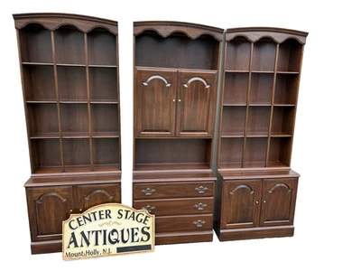 67246 3 secciones Ethan Allen unidad de pared librería gabinete Foto 1 de 4